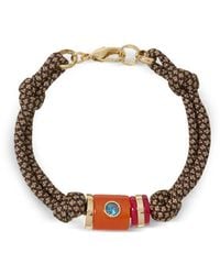 Roxanne Assoulin - Cylinder Crystal-Embellished Cord Bracelet - Lyst