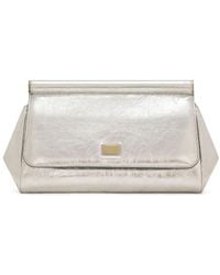 Dolce & Gabbana - Sicily Leather Clutch Bag - Lyst