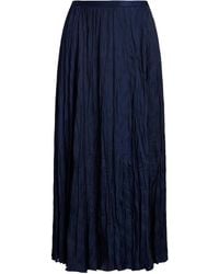 Polo Ralph Lauren - Crinkled A-Line Midi Skirt - Lyst