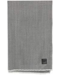 Weekend by Maxmara - Wkaquantum Herringbone-Weave Frayed Scarf - Lyst
