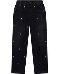 Stella McCartney - Pearl-embroidered Straight-leg Jeans - Lyst