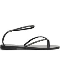 NICOLAS LAINAS - Crystal-Embellished Flat Sandals - Lyst