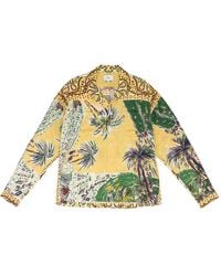 Rhude - Palmina Silk Button-Down Shirt - Lyst