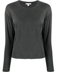 James Perse - Long-Sleeve Fitted Top - Lyst