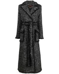 Philipp Plein - Belted-Waist Bouclé Coat - Lyst