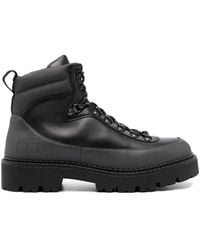 Tommy Hilfiger - Panelled Leather Boots - Lyst
