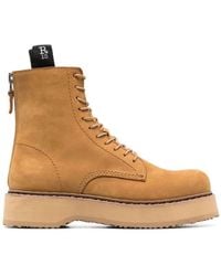 R13 - Suede Combat Boots - Lyst