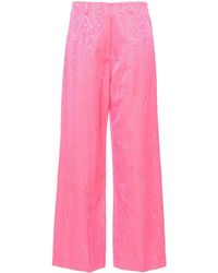 forte_forte - Patterned-Jacquard Straight-Leg Jeans - Lyst