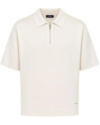 Tombolini - Zip-Fastening Knitted Polo Shirt - Lyst