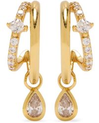 Astrid & Miyu - Crystal-Embellished Drop Earrings - Lyst