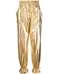 forte_forte - Metallic Tapered Trousers - Lyst