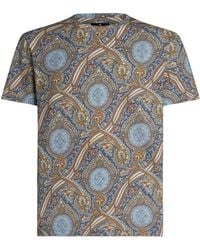 Etro - Paisley-Print Cotton T-Shirt - Lyst