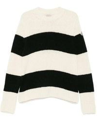 Moncler - Striped Wool Blend Bouclé Sweater - Lyst