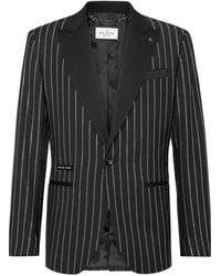 Philipp Plein - Crystal-Embellished Single-Breasted Blazer - Lyst