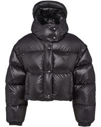 Prada - Wendbare Re-Nylon Daunenjacke - Lyst
