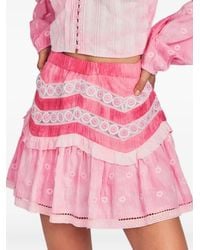 LoveShackFancy - Felice Mini-Rok Met Tie-Dye Print - Lyst