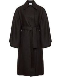 Harris Wharf London - Balloon-sleeve Belted Coat - Lyst