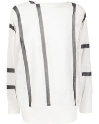 Sulvam - Semi-transparenter Pullover mit Streifen - Lyst