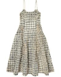 DIESEL - Vestido midi con motivo pied de poule - Lyst