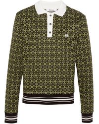 Wales Bonner - Organic Cotton Jacquard Polo Shirt - Lyst