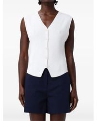 ARMANI EXCHANGE - Ribbed-Knit V-Neck Gilet - Lyst