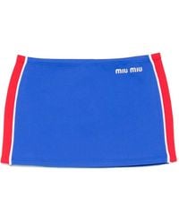 Miu Miu - Recycled Material Mini Skirt - Lyst