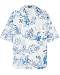 Versace - Shirt With Print 'Coral Theatre Allover' - Lyst