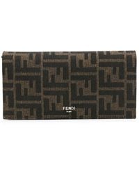 Fendi - Cartera plegable con motivo FF en jacquard - Lyst
