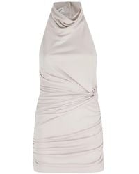ANDAMANE - Stella Halterneck Draped Mini Dress - Lyst
