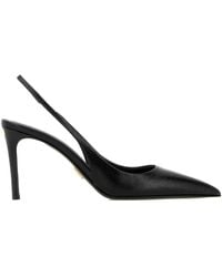 Prada - Leather Heeled Pumps - Lyst