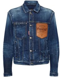 DSquared² - Veste En Jean À Patch Logo - Lyst