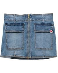 AAPE BY A BATHING AP - Logo-Patched Denim Skirt - Lyst