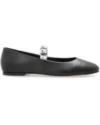 Casadei - Crystal-Embellished Ballet Flats - Lyst