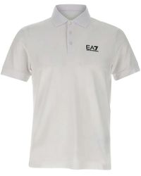 EA7 - Logo-Print Short-Sleeve Polo Shirt - Lyst