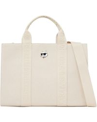 KARL LAGERFELD - Sac Cabas Ikon Choupette Carré Format Moyen - Lyst