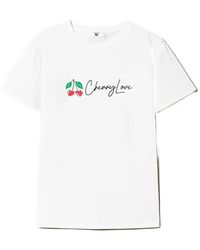 Twinset - T-Shirt mit Kirschen-Print - Lyst