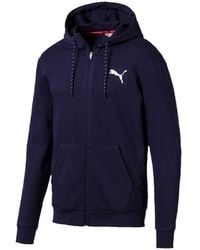 PUMA - Logo-Print Zip-Up Hoodie - Lyst