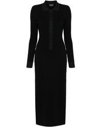 Tom Ford - Robe en maille à coupe longue - Lyst