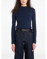 Tommy Hilfiger - High-Neck Long-Sleeve Top - Lyst
