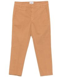 Dondup - Ariel Logo-Plaque Cotton Trousers - Lyst