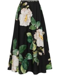 Giambattista Valli - Floral-print Cotton Skirt - Lyst