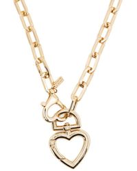 Kenneth Jay Lane - Heart-charm Chain Necklace - Lyst