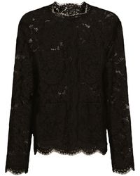 Dolce & Gabbana - Floral-lace Single-breasted Jacket - Lyst