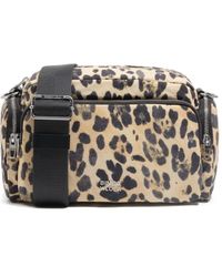 Bimba Y Lola - Leopard-Print Double-Zip Cross Body Bag - Lyst