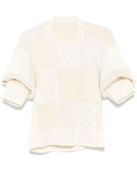Sacai - Pullover Mit Kurzen Puffärmeln - Lyst