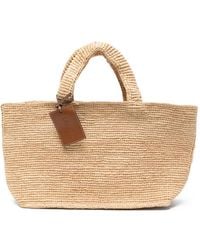 Manebí - Medium New Sunset Woven-Raffia Tote Bag - Lyst