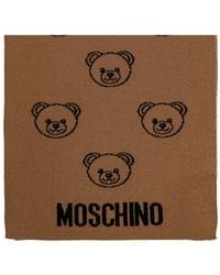 Moschino - Fular con estampado con logo Teddy - Lyst