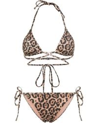 Emporio Armani - Bikini con estampado de leopardo - Lyst