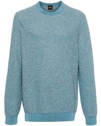 BOSS - Trui Met Gemêleerd Effect - Lyst