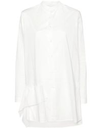 Y's Yohji Yamamoto - Panel-Appliqué Cotton Shirt - Lyst